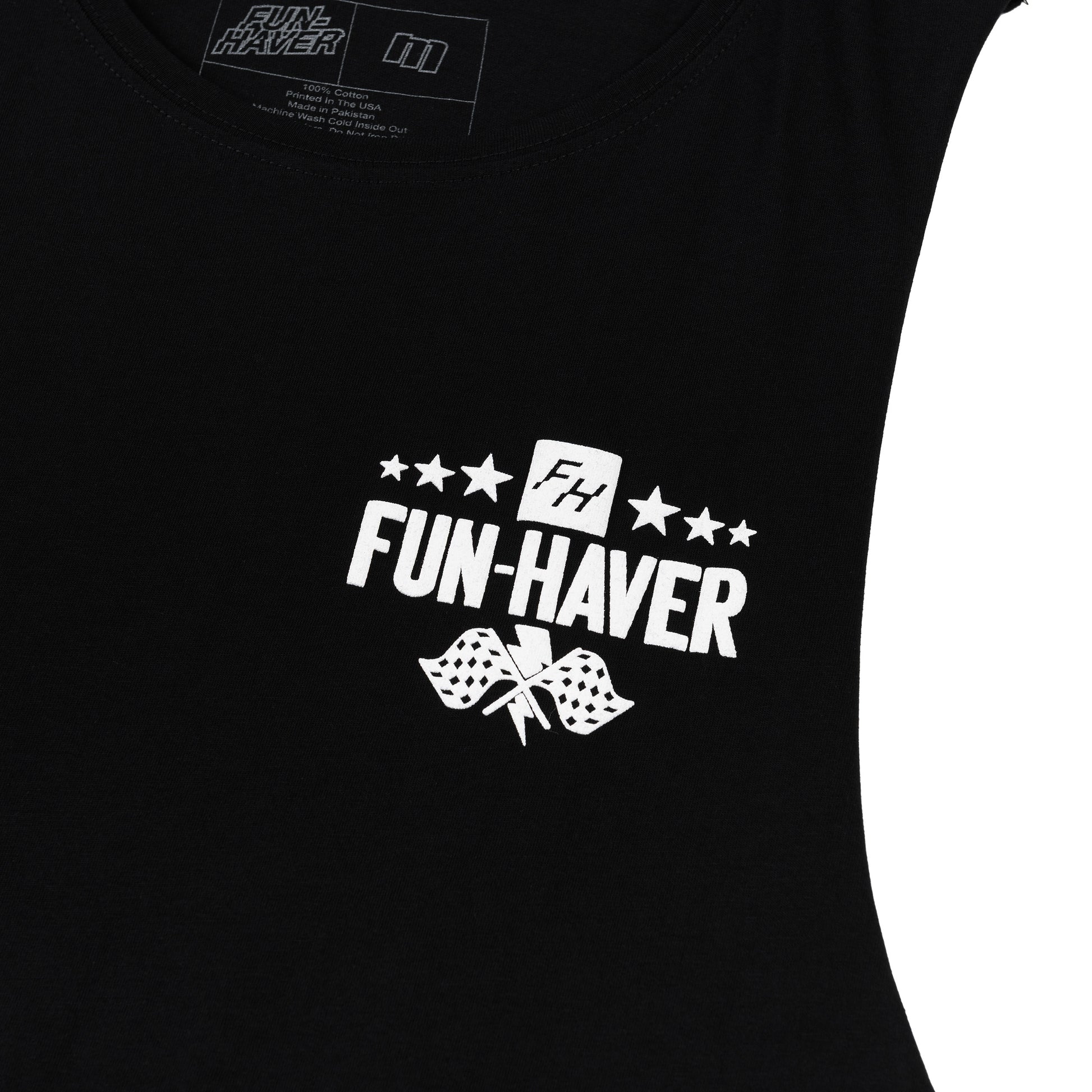 Fun-Haver Full Time Fun Black Tank Top - Detail Image 2