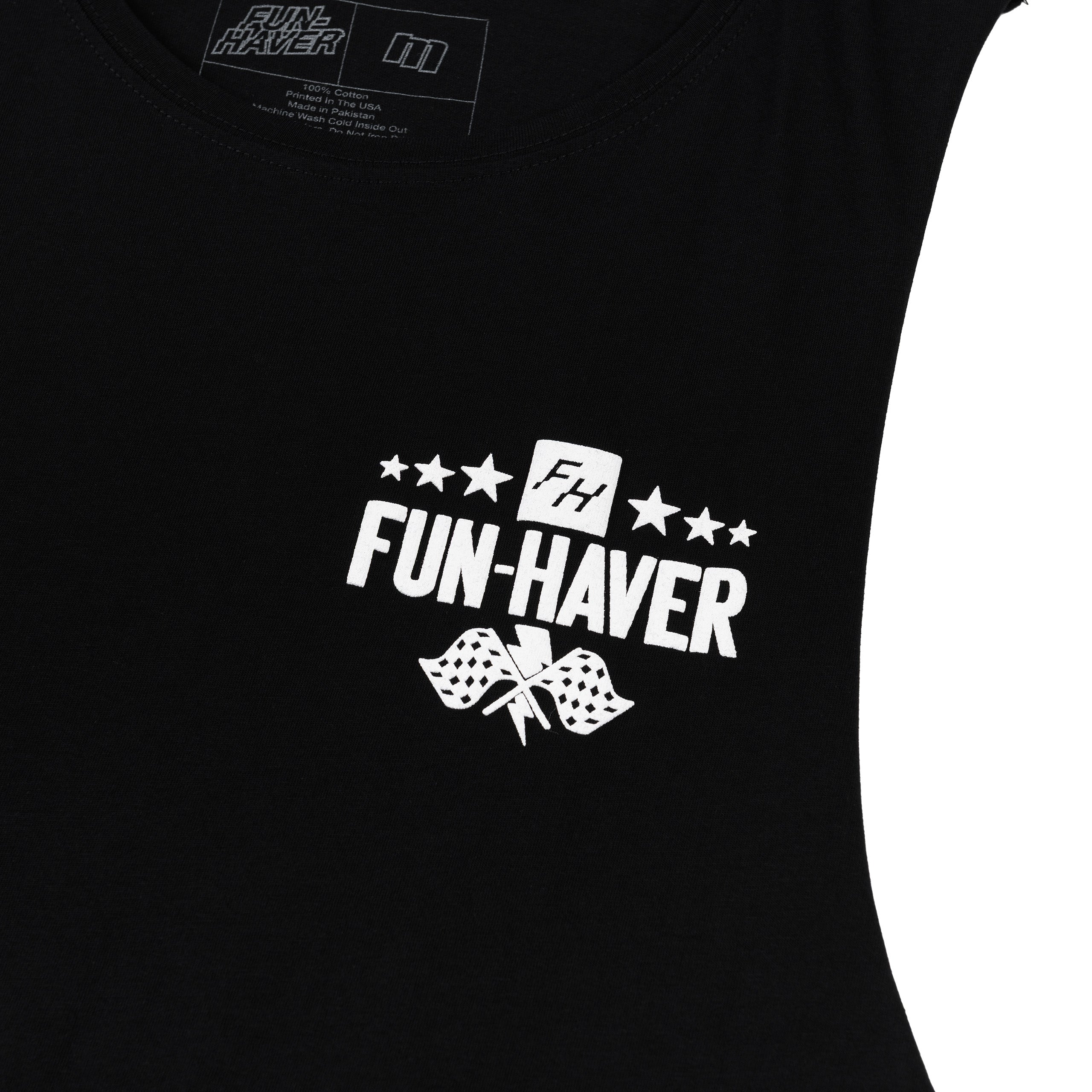 Fun-Haver Full Time Fun Black Tank Top - Detail Image 2