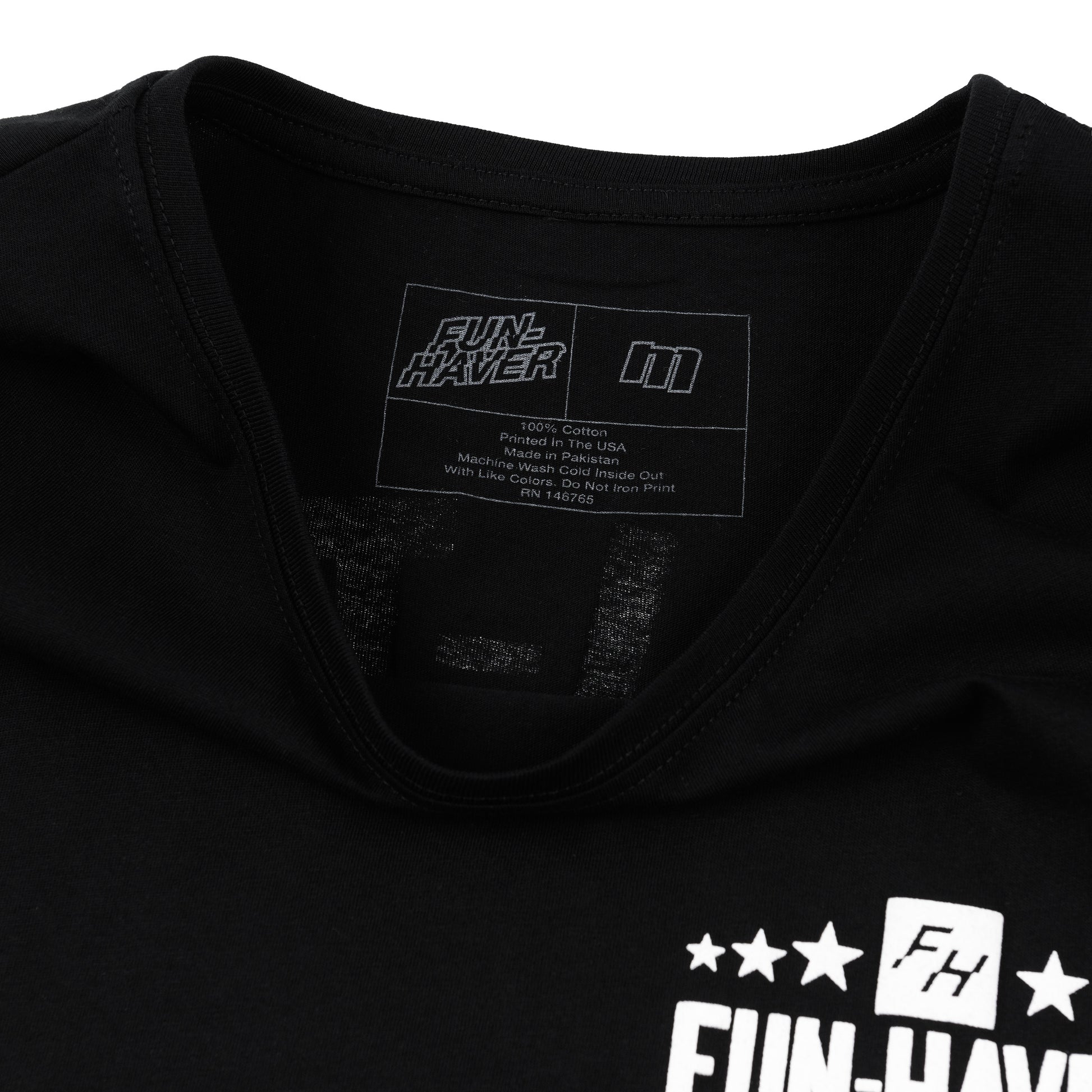 Fun-Haver Full Time Fun Black Tank Top - Detail Image 5