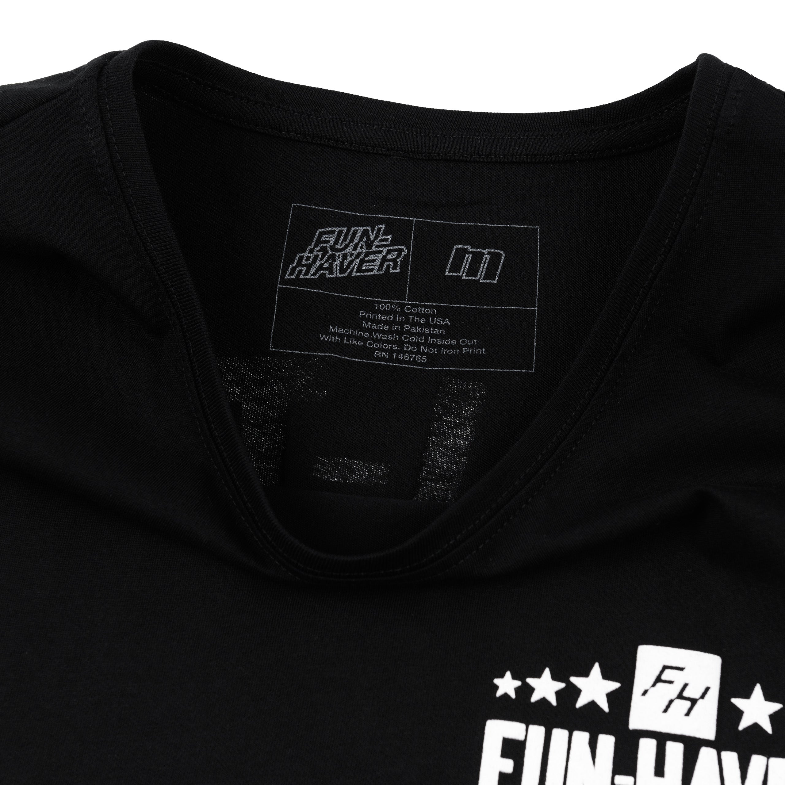 Fun-Haver Full Time Fun Black Tank Top - Detail Image 5