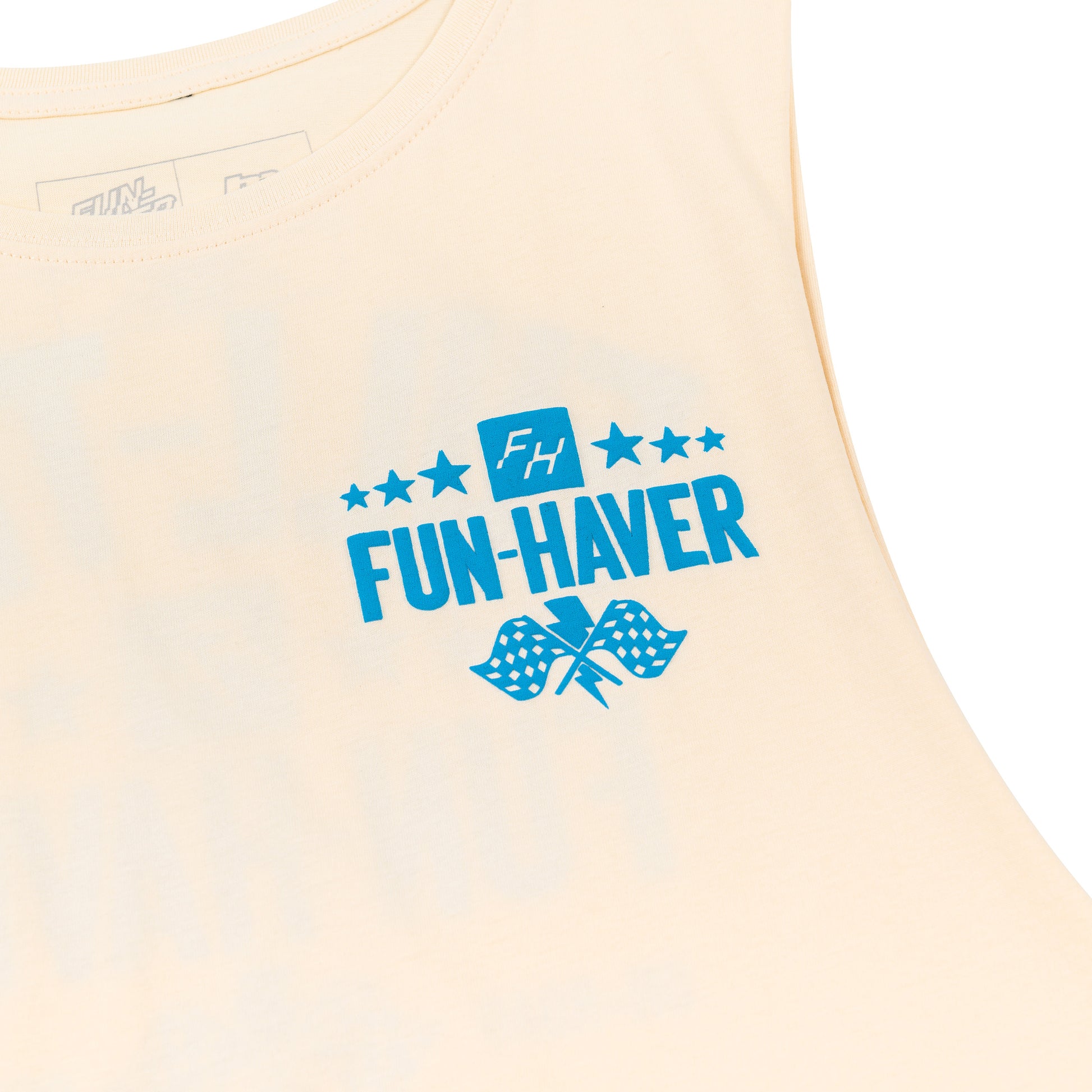 Full Time Fun Ecru Tank | Muscle-Tee by Fun Haver