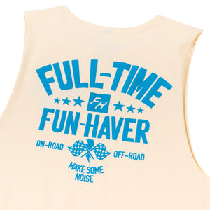 Full Time Fun Ecru Tank | Muscle-Tee by Fun Haver