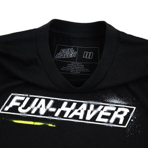 Fun-Haver Stencil Black Tee - Front Detail 1