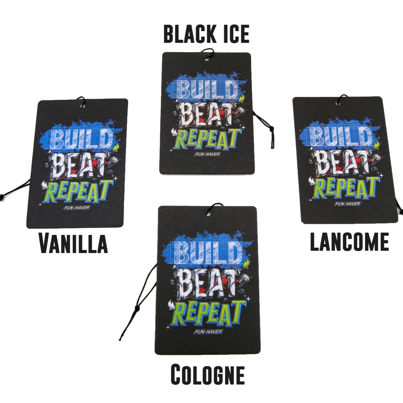 Build Beat Repeat Car Air Freshener | Fun Haver