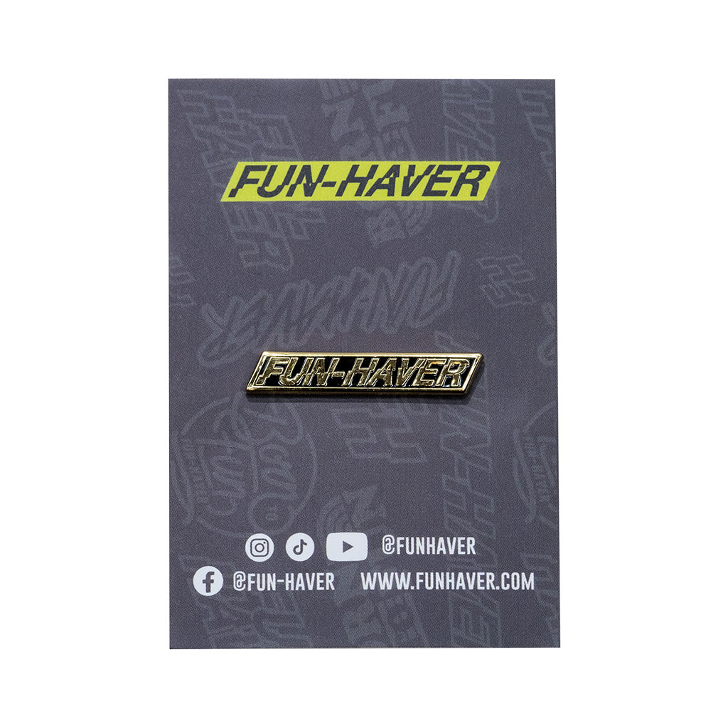 Fun Haver Gold Enamel Pin – Limited Edition Flair