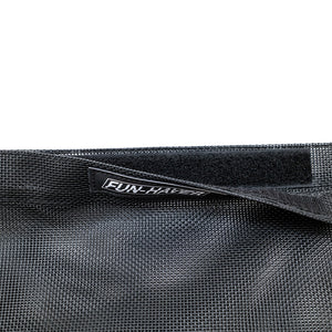 Velco closure on Fun-Haver Black mesh trail bag