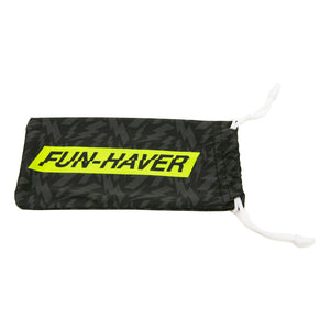 Striker sunglasses Fun-Haver storage bag with lightning bolt design
