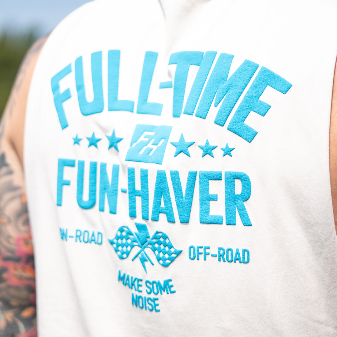 Full Time Fun Ecru Tank | Muscle-Tee by Fun Haver