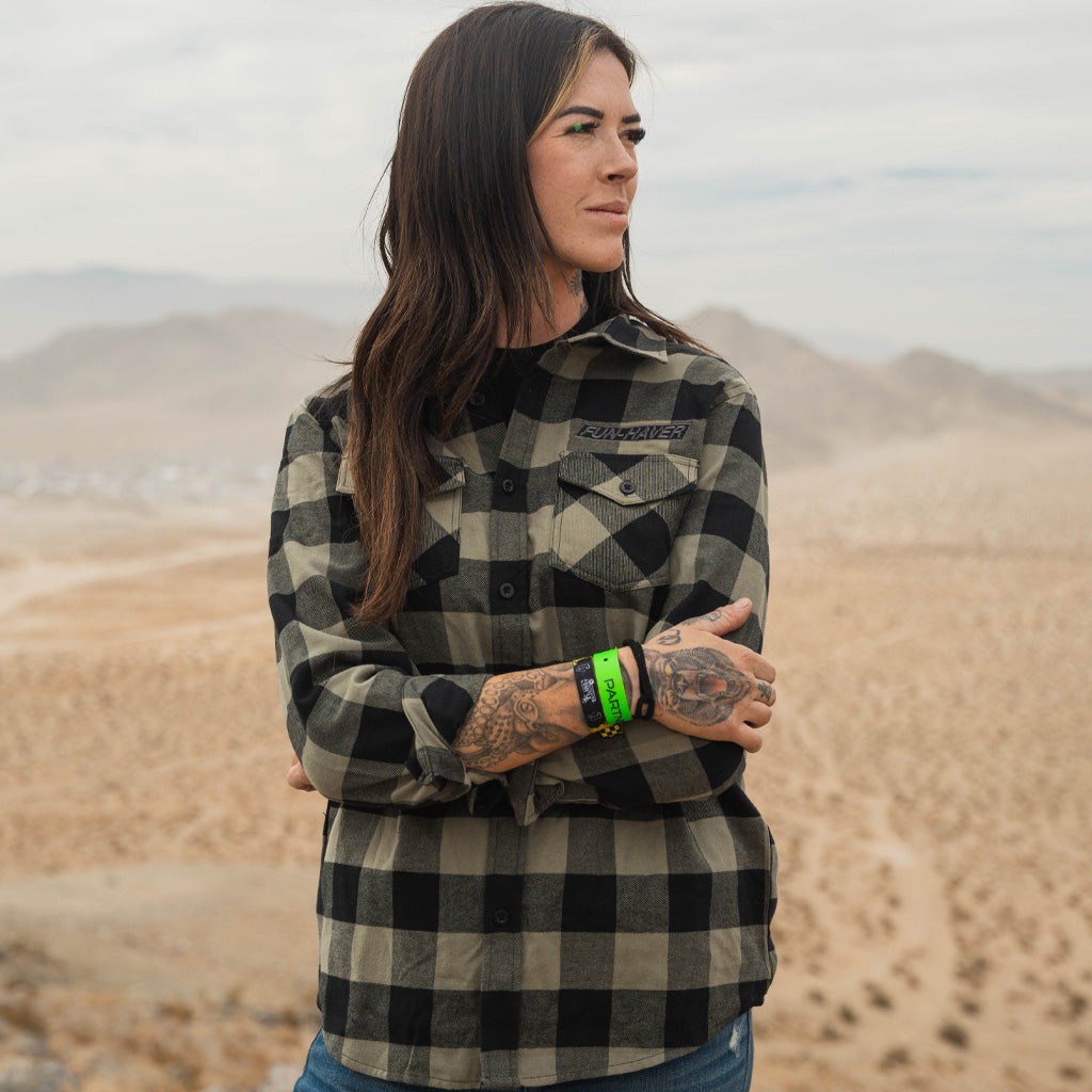 Olive Core Flannel from FUN HAVER