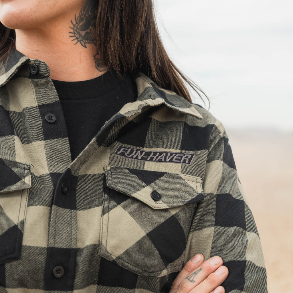 Olive Core Flannel from FUN HAVER