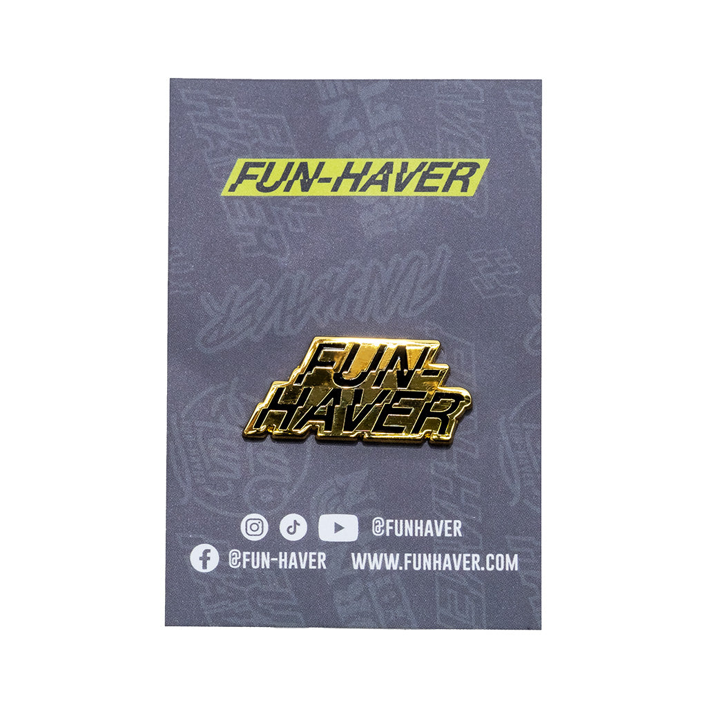 Fun Haver Gold Enamel Pin – Limited Edition Flair