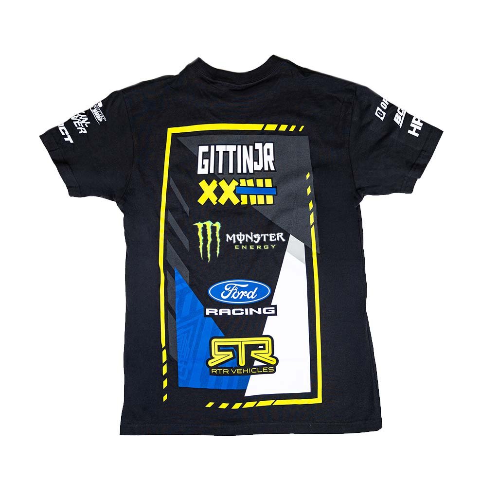 Back view of the 2026 Vaughn Gittin Jr. Drift Team Black T-Shirt.