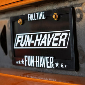 FUN-HAVER license plate mounted on a car