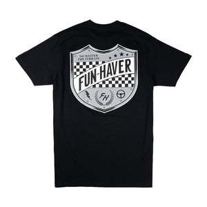 Black Fun-Haver® Shield Logo T-Shirt  back view