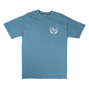 Sea Blue Fun-Haver® Shield Logo T-Shirt  front view