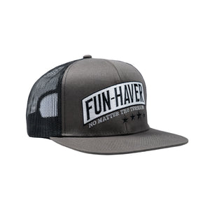 Right side view of the Fun-Haver® Shield 6 Panel Trucker Hat