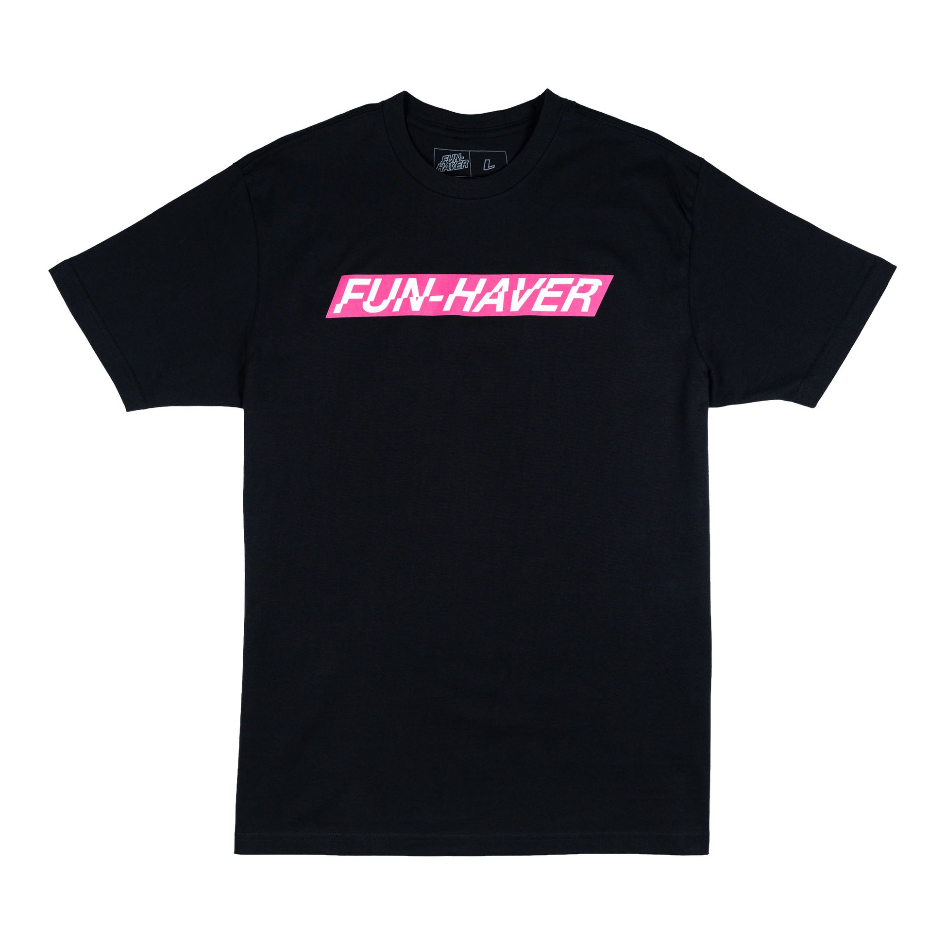 Front view of the Black Fun-Haver Energy T-Shirt