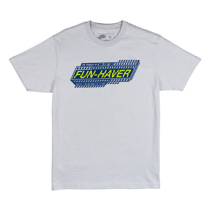 Front view of the Fun-Haver Pursuit T-Shirt in Pewter
