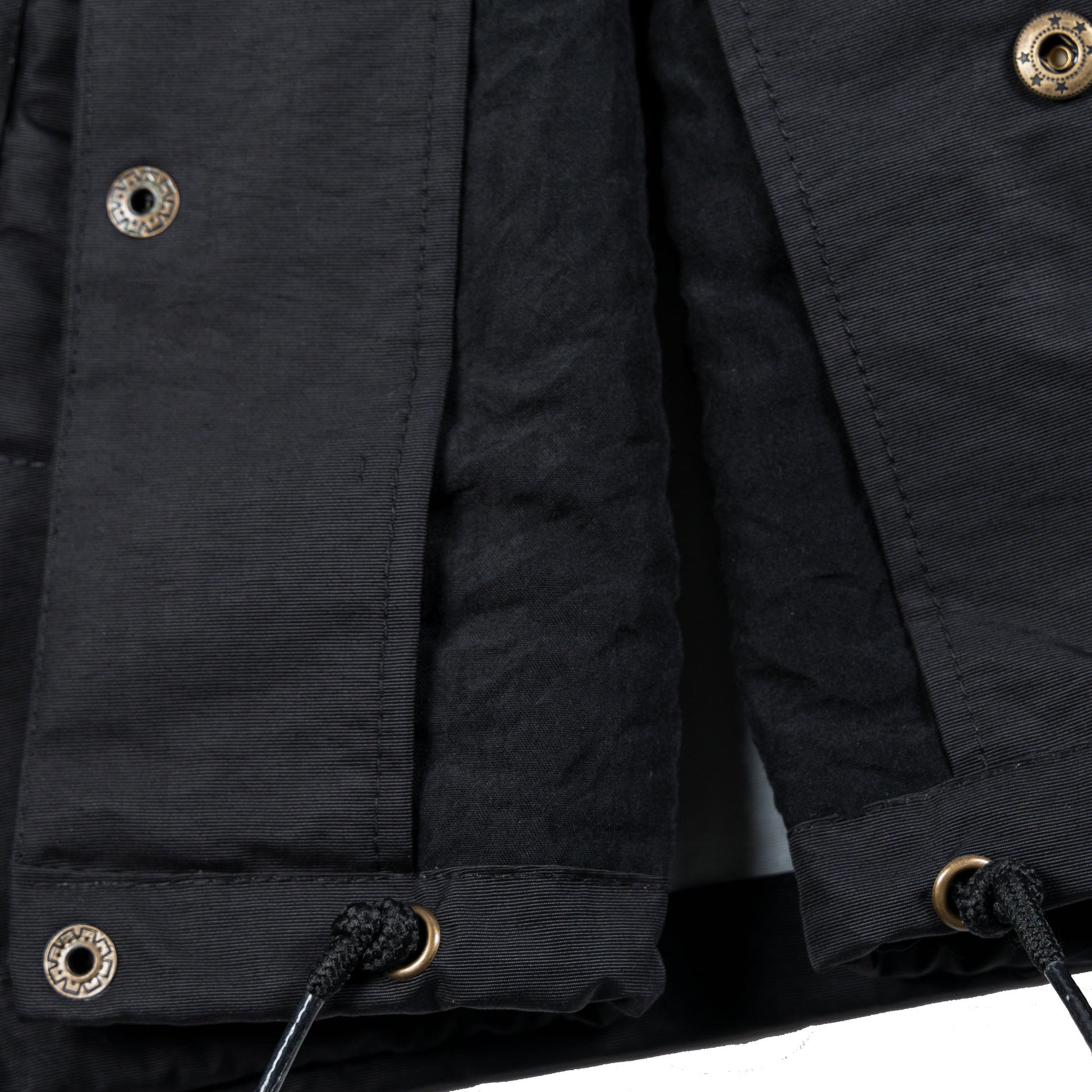 Detail view of the Black Full Time Fun-Haver® Winbreaker Coaches Jacket
