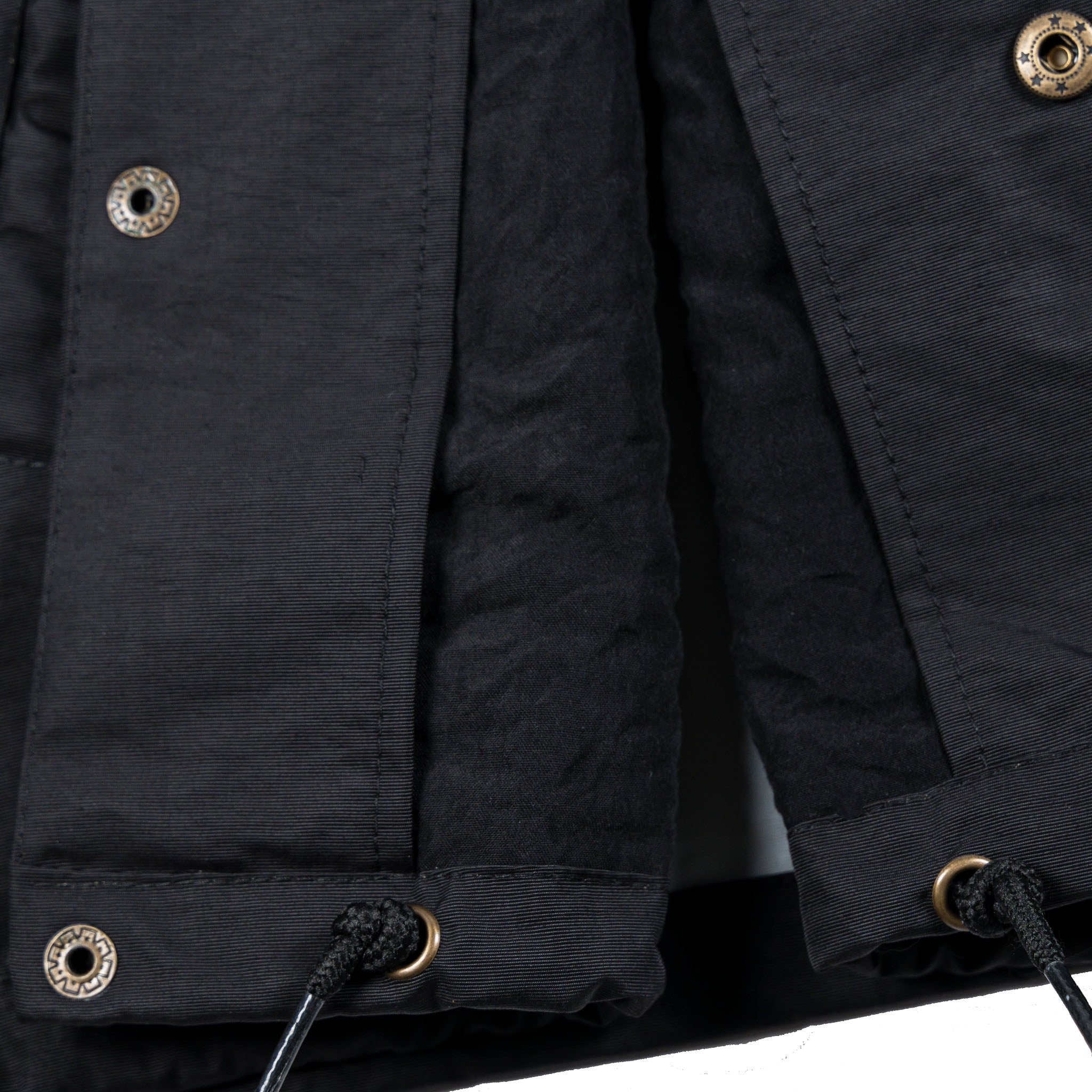 Detail view of the Black Full Time Fun-Haver® Winbreaker Coaches Jacket