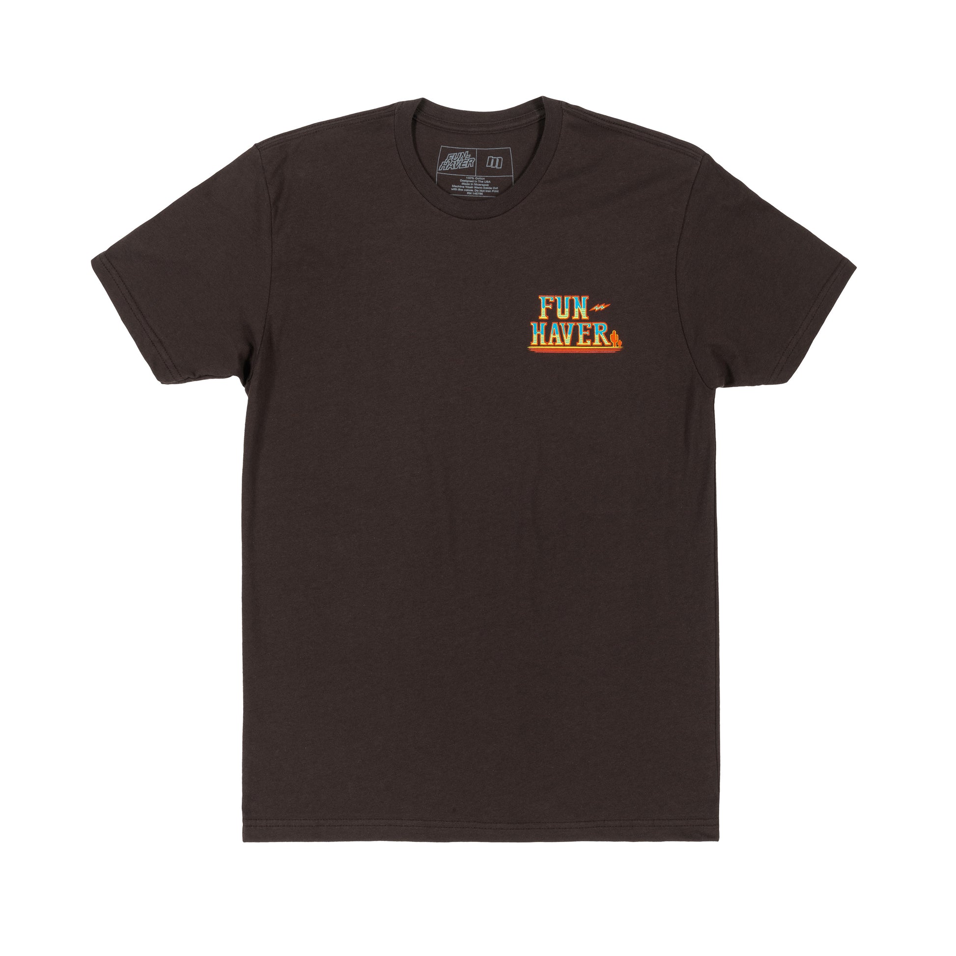 Front view of the FunHaver Thumpers Short Sleeve T-Shirt in Black