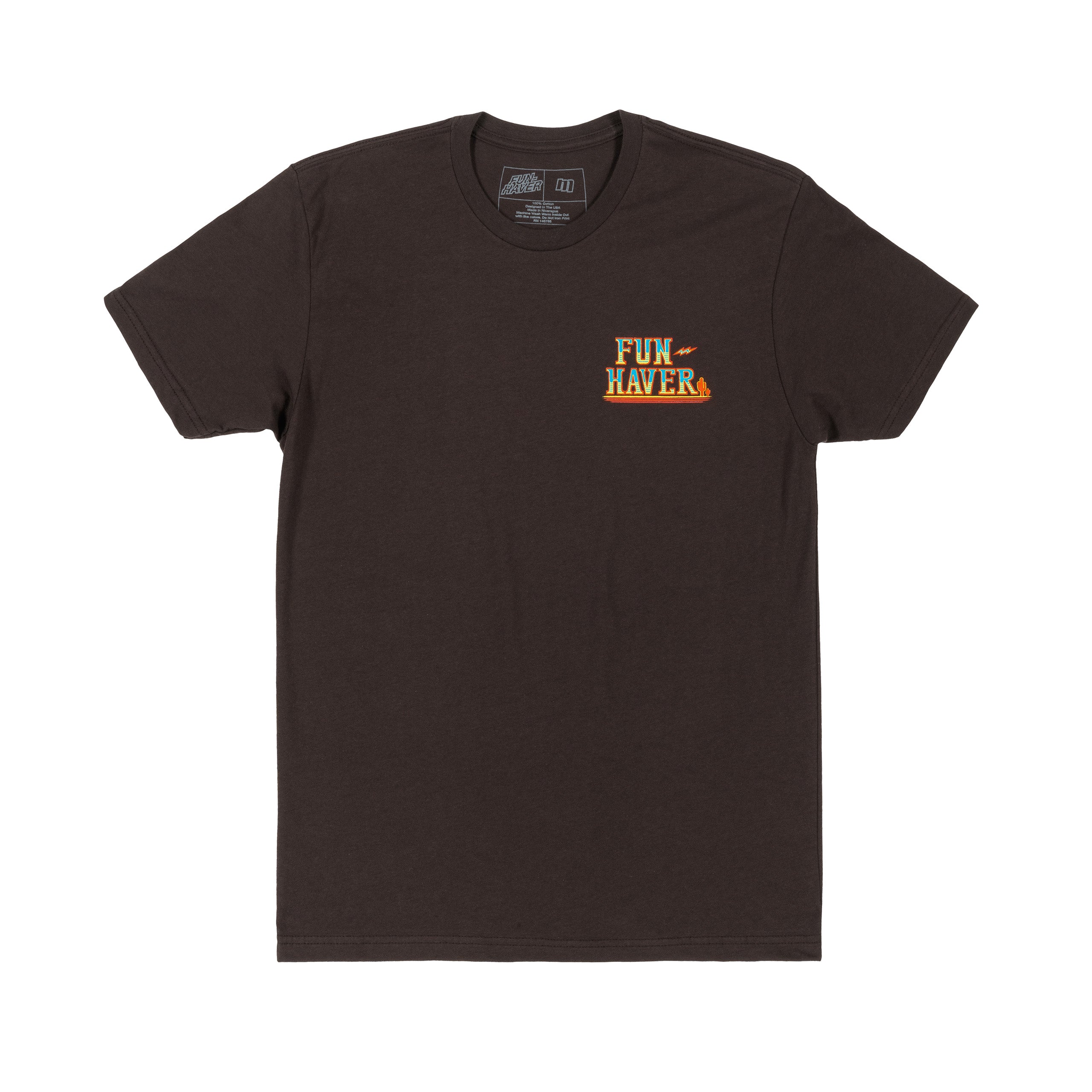 Front view of the FunHaver Thumpers Short Sleeve T-Shirt in Black
