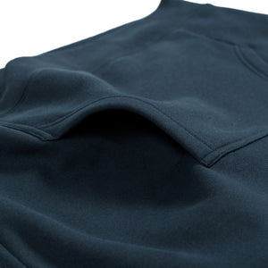 Front pocket detail view of the Fun-Haver Thumpers pullover hoodie in Navy.
