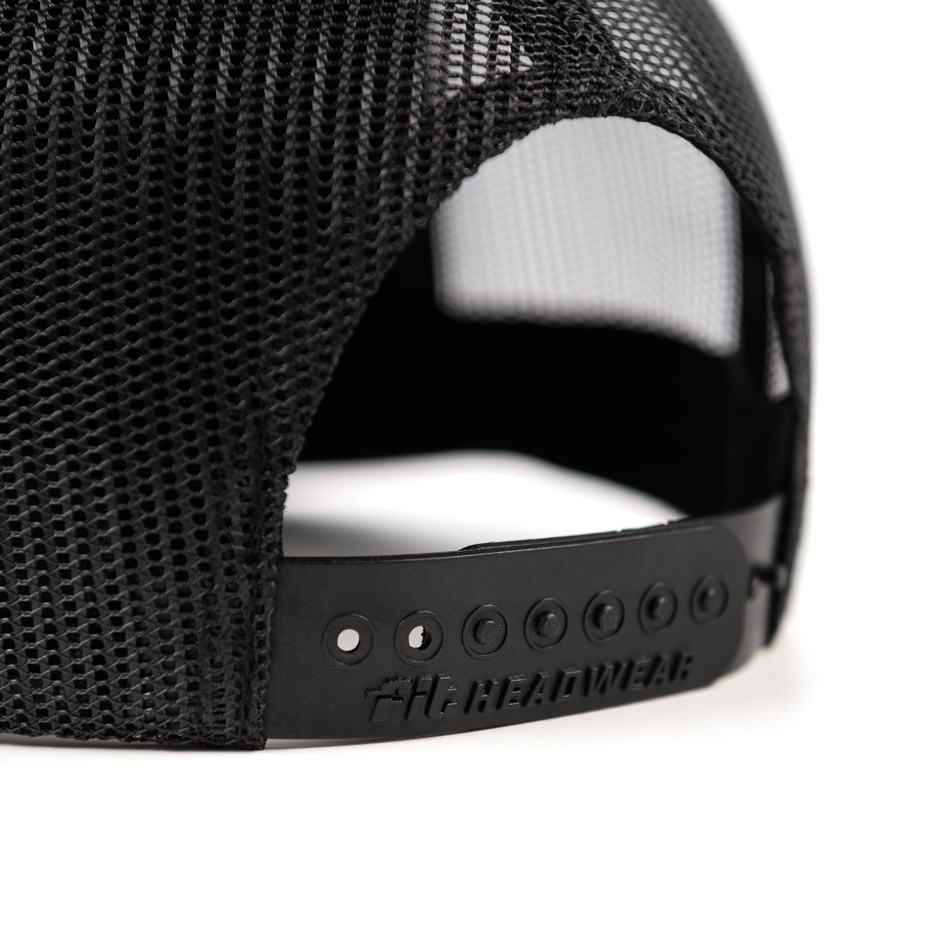 Rear snapback view of the Black Fun-Haver Thumpers trucker snapback hat.