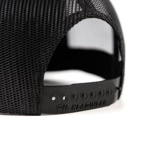 Rear snapback view of the Black Fun-Haver Thumpers trucker snapback hat.