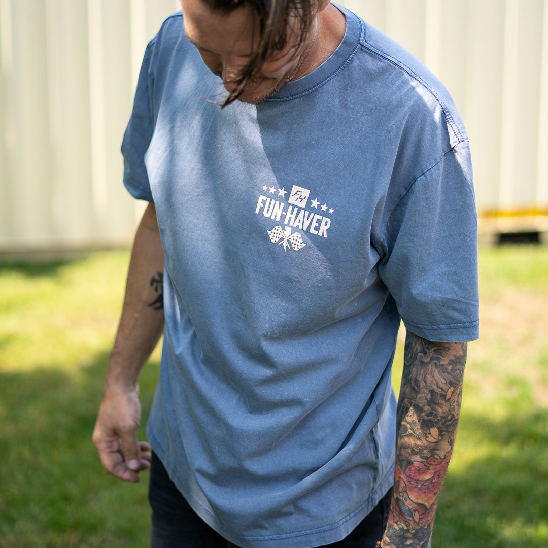 affordable vintage blue t shirt