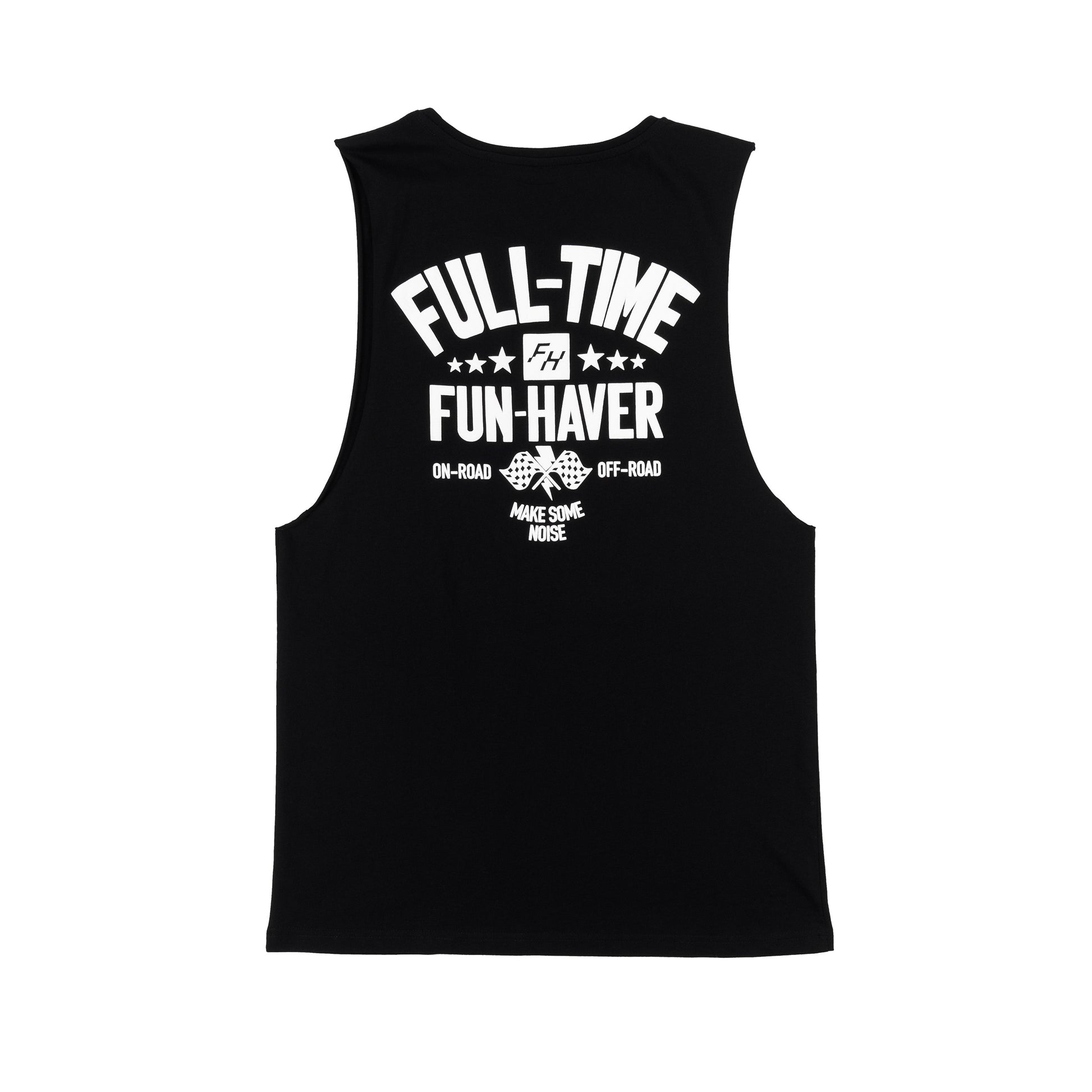 Fun-Haver Full Time Fun Black Tank Top - Back