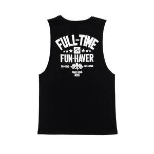 Fun-Haver Full Time Fun Black Tank Top - Back