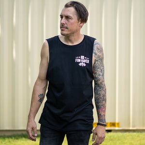 Fun-Haver Full Time Fun Black Tank Top - Lifestyle Image 1