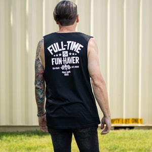 Fun-Haver Full Time Fun Black Tank Top - Lifestyle Image 2