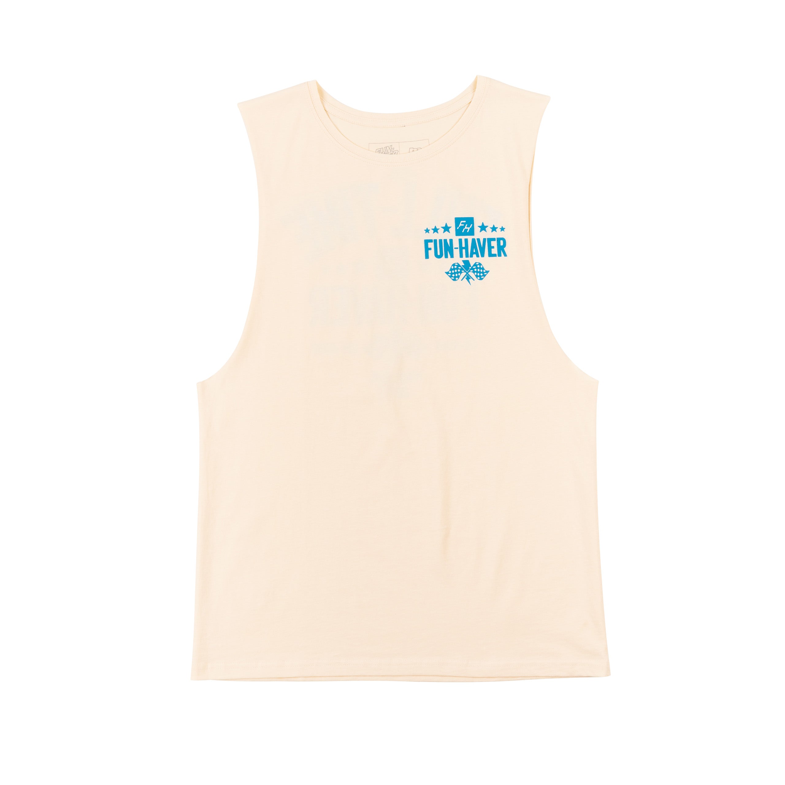 Full Time Fun Ecru Tank | Muscle-Tee by Fun Haver