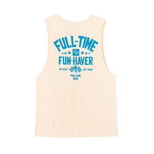 Full Time Fun Ecru Tank | Muscle-Tee by Fun Haver