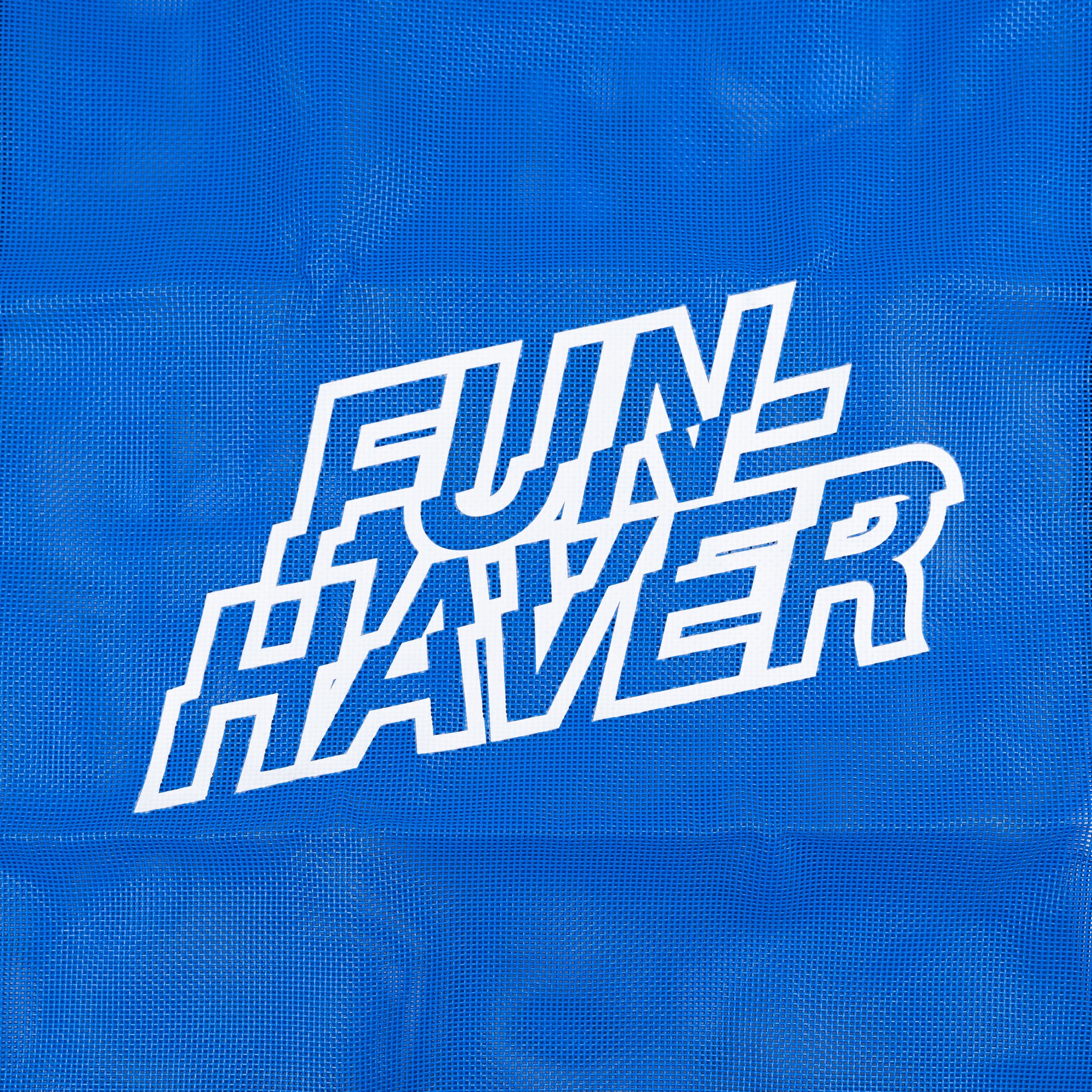 Detail view of the Blue Fun-Haver Trail Bag.