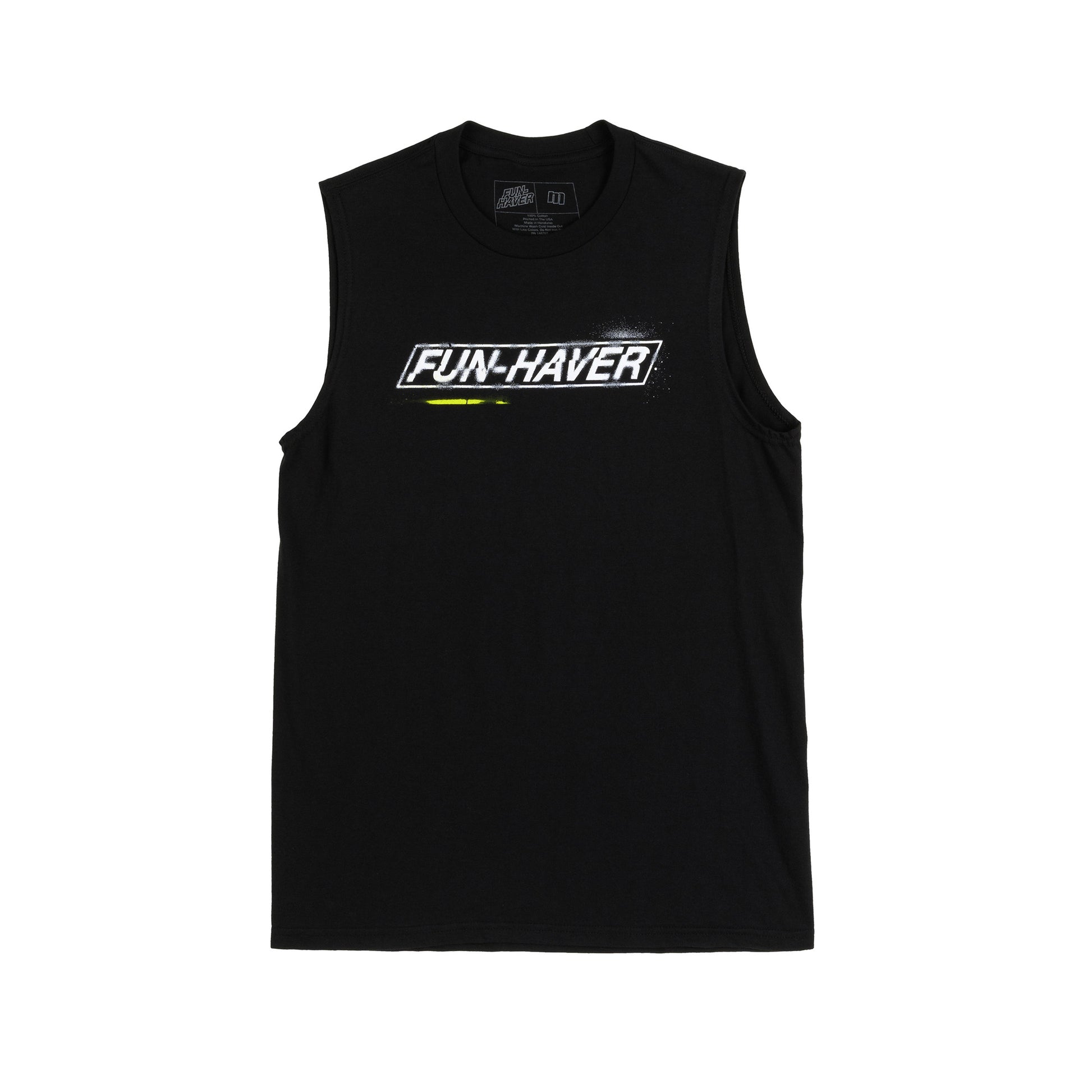 Fun-Haver Stencil Black Tank Top - Front