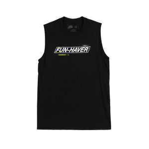 Fun-Haver Stencil Black Tank Top - Front