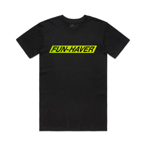 Fun-Haver Block Logo Black Tee - Front