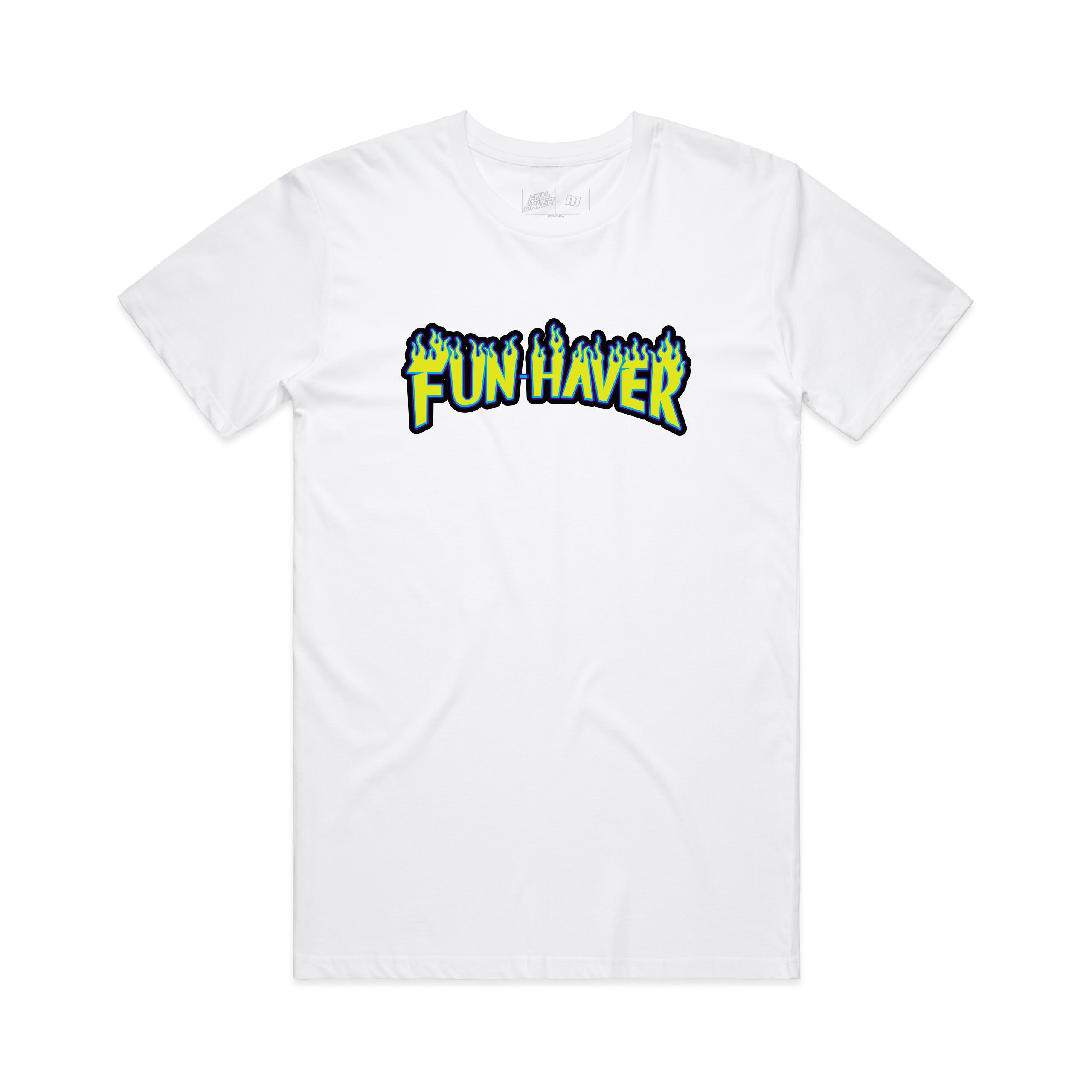 Fun-Haver Skate White Tee - Front