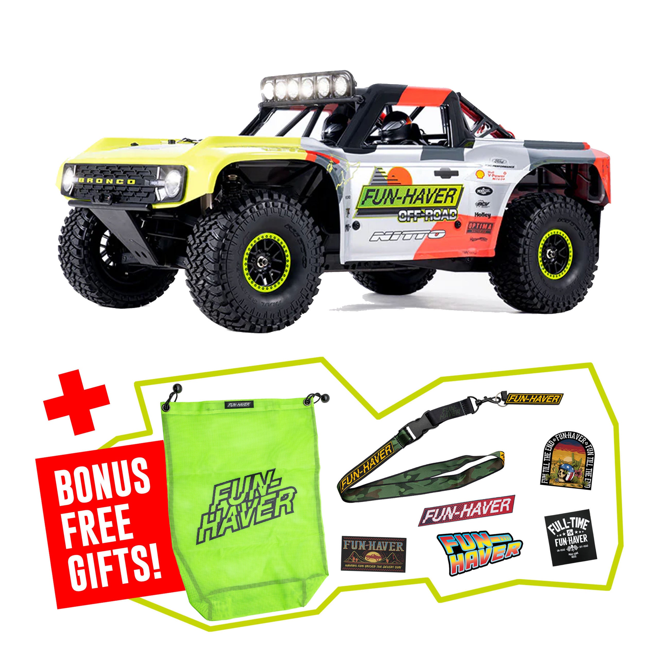 1:7th Scale Ford Bronco Fun-Haver Liveried 4WD RC Truck