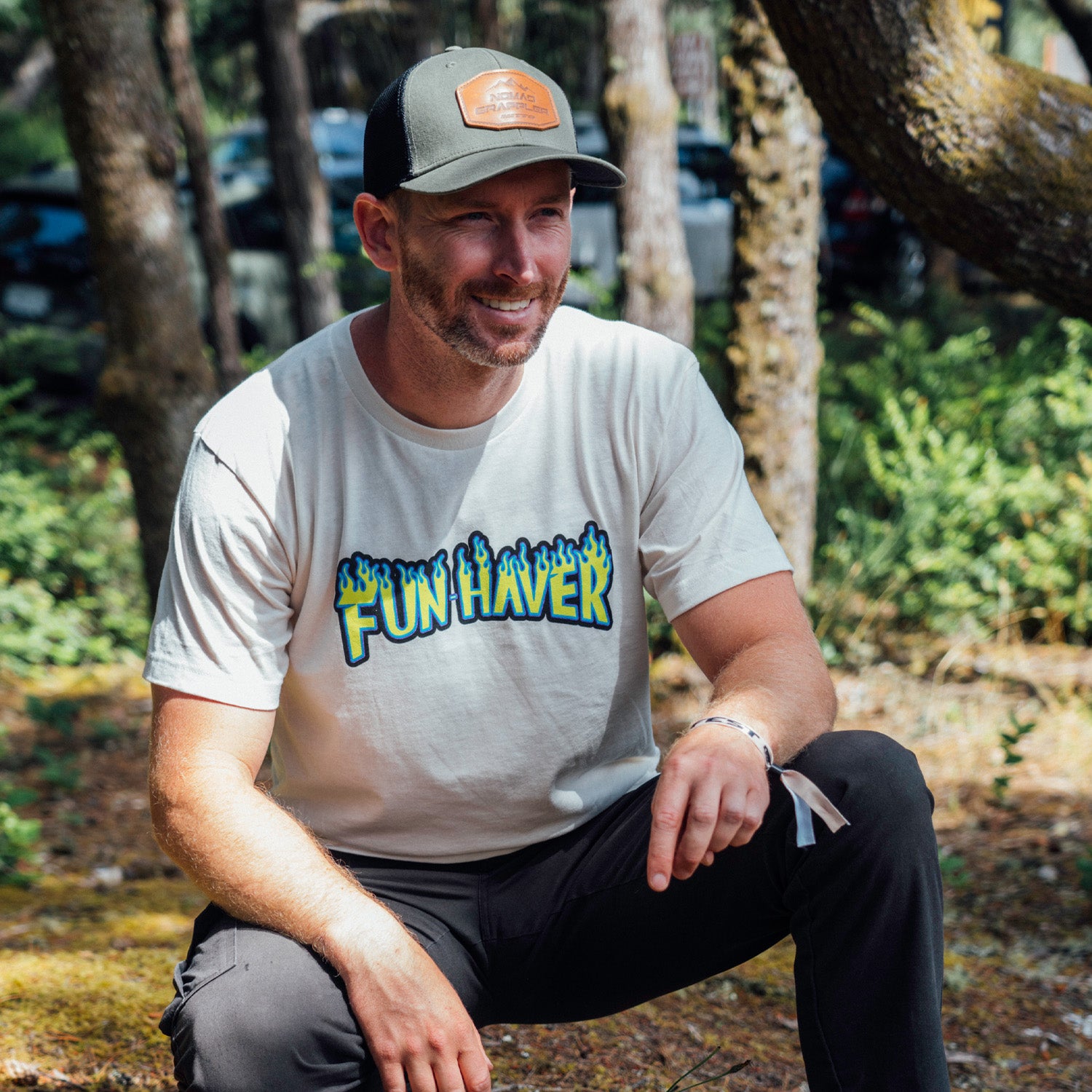 Fun-Haver Skate White Tee - Lifestyle Image 1