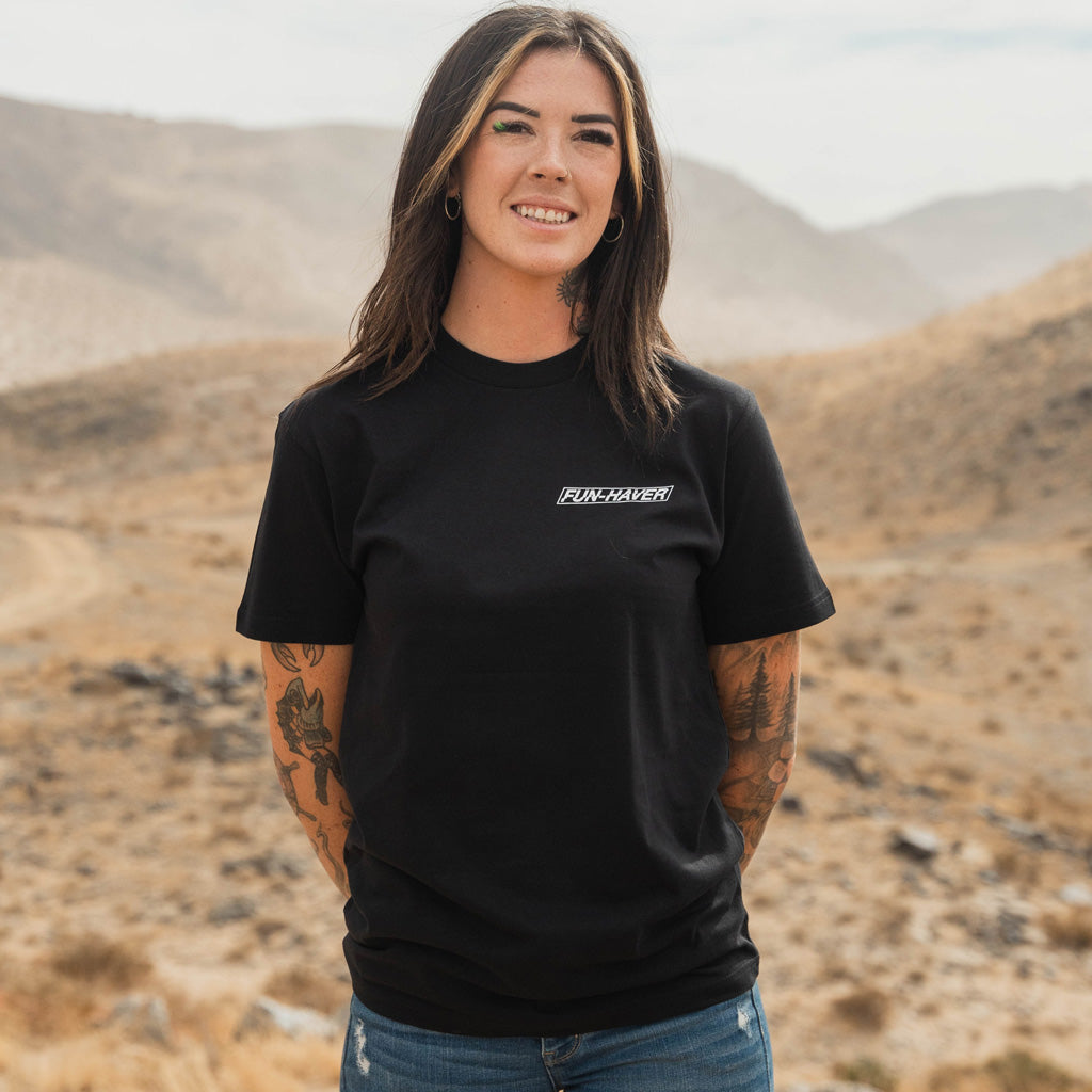 Fun-Haver Core Black Tee - Lifestyle Image 1