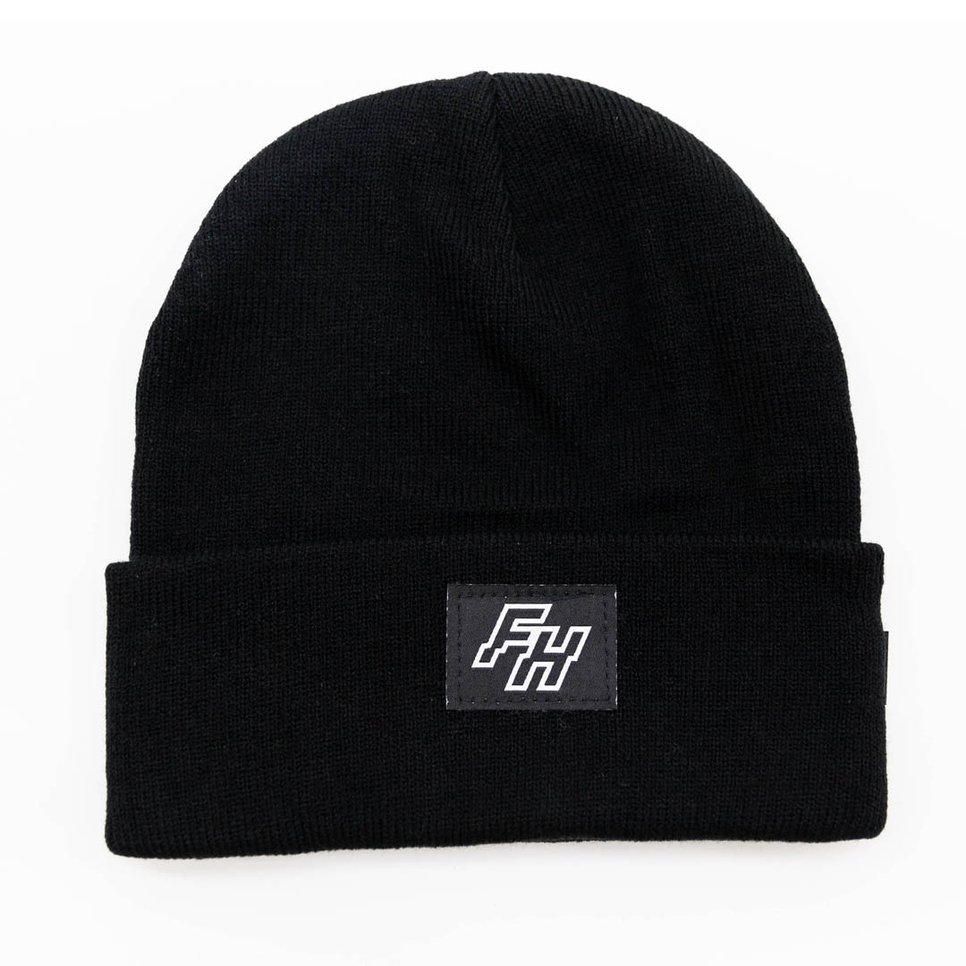 Fun-Haver Woven Tag Black Beanie