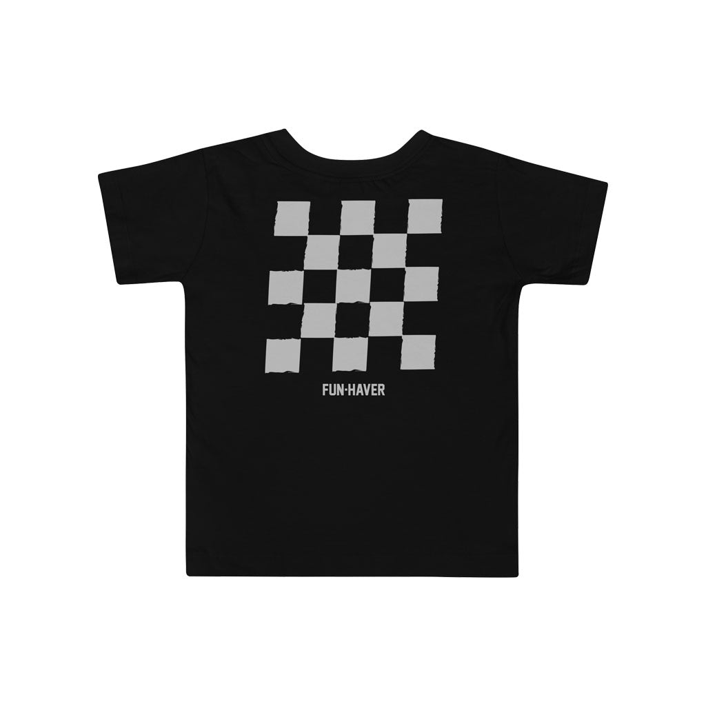 Back view of the Fun-Haver Club toddler short sleeve T-Shirt in Black.