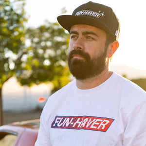 Fun-Haver Blaize Potts wearing the Build Beat Repeat Snapback Hat in Black.