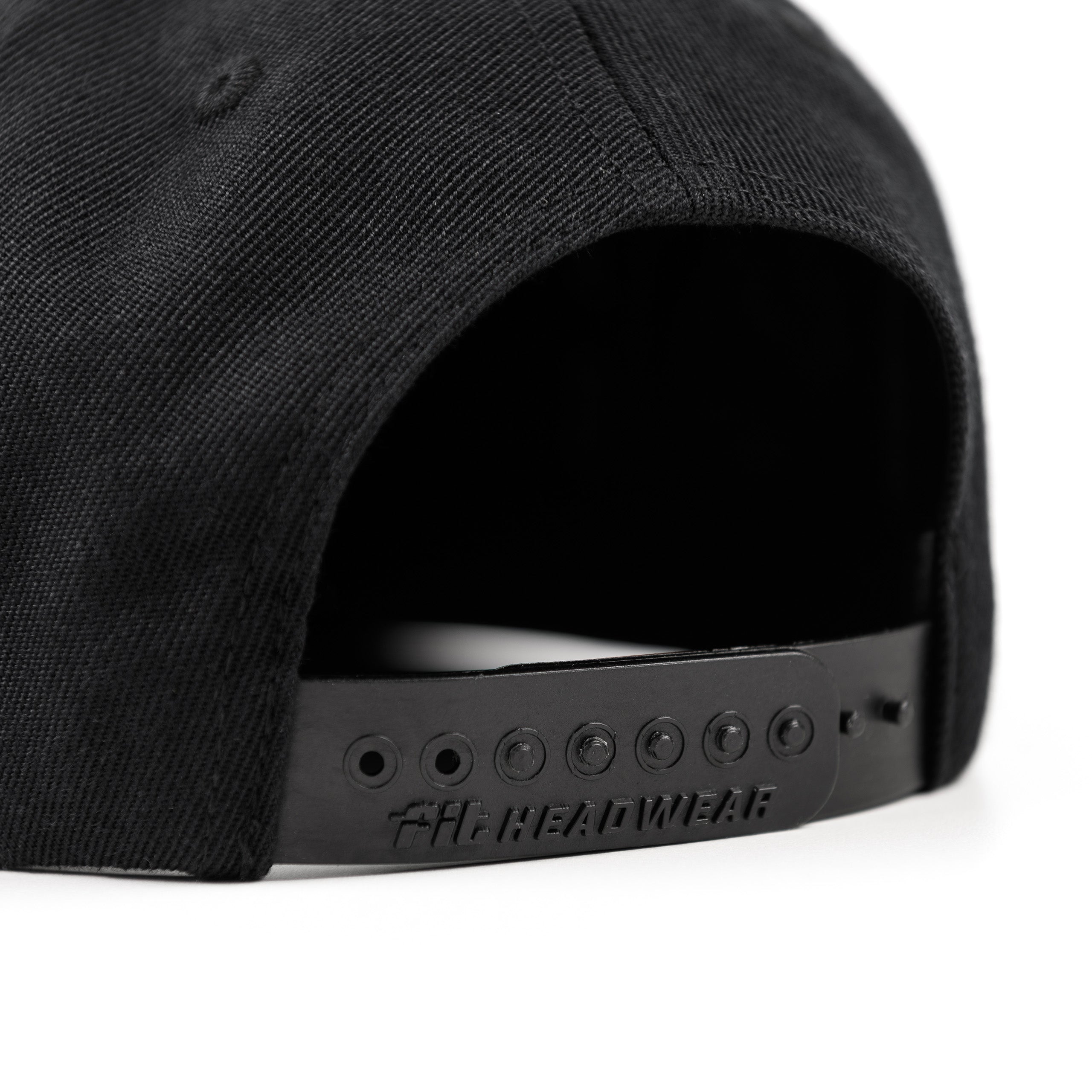 Snapback view of the Fun-Haver Build Beat Repeat Snapback hat in Black.