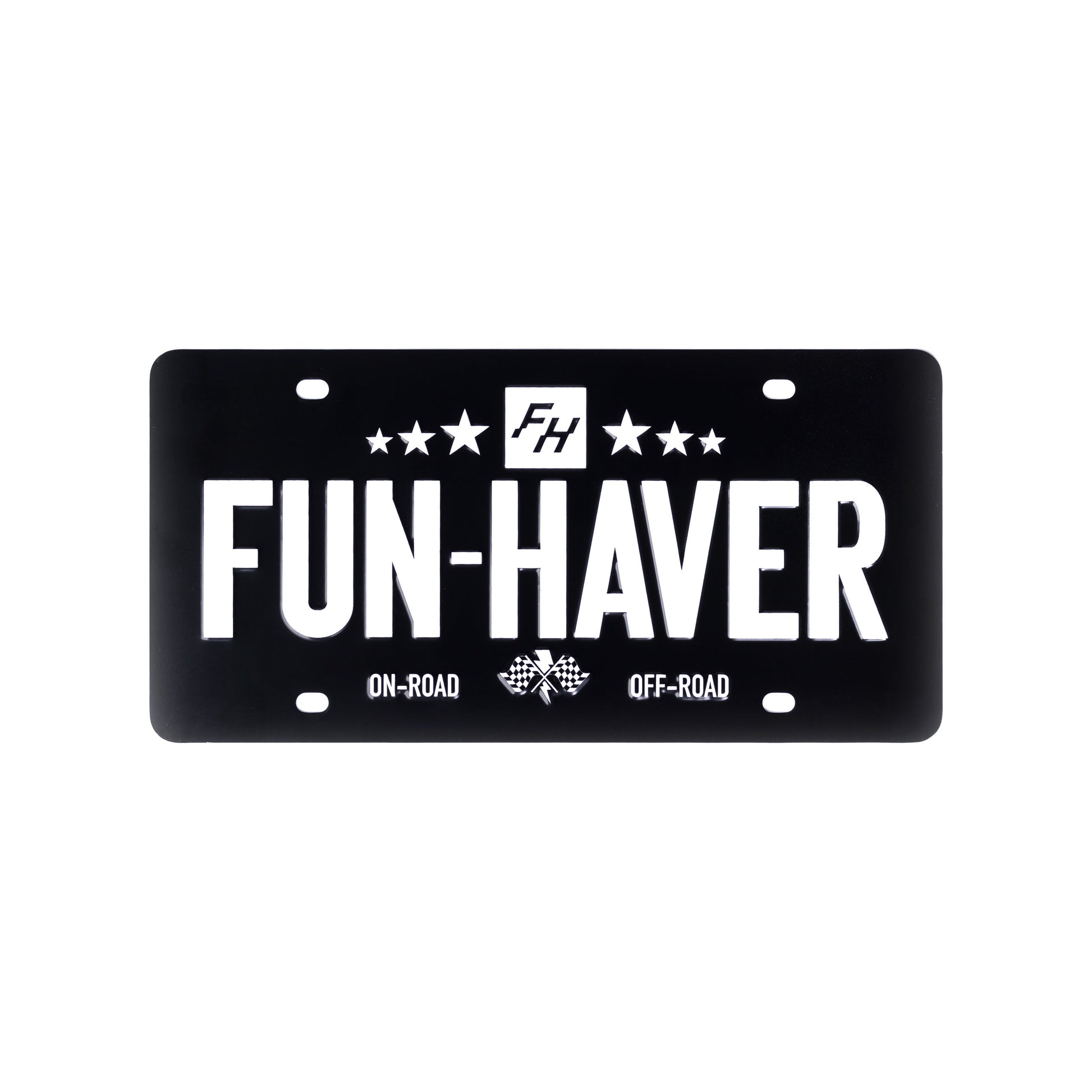 Full Time FunHaver metal license plate.