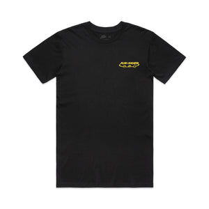 Front view of the Fun-Haver Kelsie Heck Build Beat Repeat Black T-Shirt.